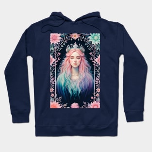 Sleeping beauty princess surrounded by flowers Hoodie